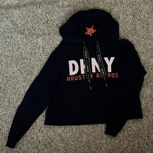 DKNY. Houston Astros. Navy cropped sweatshirt. Size M.